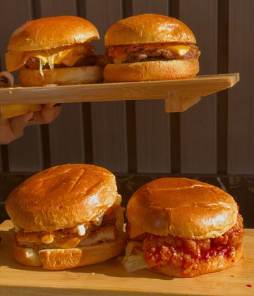 Wagyu smash, Karaage chicken, chicken katsu, and buttermilk burgers 